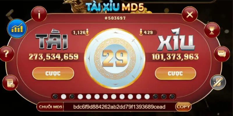 Thông tin chung về trò chơi MD5 tài xỉu